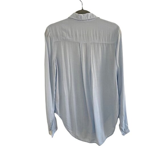 Bella Dahl Size XS Hipster Shirt Light Blue Button Front Lightweight Rayon - Picture 5 of 7